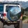 Camper Van Mountain 'I SLEEP AROUND' Alpine Road - Outdoor Adventure Gift Spare Tire Cover - 3