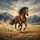 Dust Kicking Galloping Brown Horse Mountain - Wildlife Lover Gift Spare Tire Cover - 6