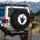 Black White I Love You Hand Sign Silhouette - Travel Essentials Spare Tire Cover - 3