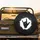 Black White I Love You Hand Sign Silhouette - Travel Essentials Spare Tire Cover - 2