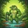 Rich Green Muscular Alligator Broken Chain Swamp - Wildlife Lover Road Trip Gift Spare Tire Cover - 6