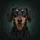 Gentle Black Tan Dachshund Dog Portrait - Dog Lover Gift for Dachshund Owners Spare Tire Cover - 6