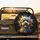 Multi-Colored Fluffy Poodle Doodle Dog Head - Dog Lover Home Decor Gift Spare Tire Cover - 2