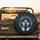 Black White Husky Dog Piercing Blue Eyes Alert Gaze - Dog Lover Gift Spare Tire Cover - 2