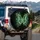 Neon Green Butterfly Glow - Outdoor Travel Gift for Butterfly Lovers Spare Tire Cover - 3