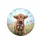 Highland Calf Rainbow Bow Wildflower Meadow Farmhouse Home Decor Gift for Cow Lover Spare Tire Cover - 4