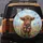 Highland Calf Rainbow Bow Wildflower Meadow Farmhouse Home Decor Gift for Cow Lover Spare Tire Cover - 5