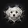 Fluffy White Maltese Puppy Head Jagged Shadow - Dog Lover Vehicle Gift Spare Tire Cover - 6