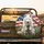 White Wolf Cubs American Flag Wildflowers - Wildlife Lover Gift Spare Tire Cover - 2