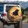 Charging Black Bull Golden Hour - Outdoor Adventure Wildlife Lover Gift Spare Tire Cover - 3