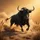 Charging Black Bull Golden Hour - Outdoor Adventure Wildlife Lover Gift Spare Tire Cover - 6
