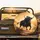 Charging Black Bull Golden Hour - Outdoor Adventure Wildlife Lover Gift Spare Tire Cover - 2