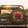 Crimson Rose Stained Glass Filigree Home Decor Gift Gothic Spare Tire Cover - 2