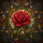 Crimson Rose Stained Glass Filigree Home Decor Gift Gothic Spare Tire Cover - 6