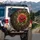 Crimson Rose Stained Glass Filigree Home Decor Gift Gothic Spare Tire Cover - 3