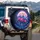 Lush Glowing Roses Full Moon Night Sky - Nature Lover Gift Spare Tire Cover - 3