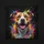 Black Background Pit Bull Splattered Paint - Dog Lover Car Accessory Gift Spare Tire Cover - 6