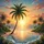 Palm Tree Ocean Sunset Beach Islands - Travel Essentials Gift for Beach Lover Spare Tire Cover - 6
