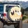 Adult Chickens Yellow Chicks Nest Eggs - Farmhouse Decor Gift for Poultry Lover Spare Tire Cover - 3