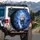 Majestic White Tiger Roaring Electric Lightning Storm - Adventure Seeker Gift Spare Tire Cover - 3