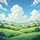 Expansive Blue Sky Voluminous Clouds Rolling Green Hills Meadow - Travel Essentials Spare Tire Cover - 6