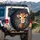 Plump Baby Giraffe Golden Brown Spots Daisy Bell Flowers - Nature Lover Gift for Kids Spare Tire Cover - 3