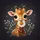 Plump Baby Giraffe Golden Brown Spots Daisy Bell Flowers - Nature Lover Gift for Kids Spare Tire Cover - 6