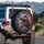 Tyrannosaurus Rex Roaring Head Paint Explosion - Dinosaur Lover Gift Spare Tire Cover - 3