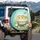 Cute Ducklings Clawfoot Bathtub Bubble Bath Daisy Flowers - Travel Essentials Spare Tire Cover - 3