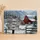 Personalized Family Name Signpost Canvas, Custom Multi Name Street Sign Wall Art, Rustic Red Barn Winter Christmas Decor, Gift for Family - 2