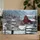 Personalized Family Name Signpost Canvas, Custom Multi Name Street Sign Wall Art, Rustic Red Barn Winter Christmas Decor, Gift for Family - 4