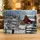 Personalized Family Name Signpost Canvas, Custom Multi Name Street Sign Wall Art, Rustic Red Barn Winter Christmas Decor, Gift for Family - 1