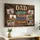 Personalized Dad Gift from Children, Custom Family Photo Collage Canvas, Father's Day Birthday Gift, Inspiring Father Quote Canvas - 2