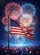 American Flag Fireworks Night Sky - Independence Day Gift for Veterans Garden Flag - 6