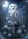 Majestic Snowy Owl Golden Eyes Gothic Roses Full Moon Night Sky - Home Decor Gift Garden Flag - 6