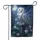 Majestic Snowy Owl Golden Eyes Gothic Roses Full Moon Night Sky - Home Decor Gift Garden Flag - 3
