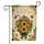 Yellow Sunflower Rose Butterfly Antique Parchment 'Forever In Our Hearts' - Home Decor Gift Garden Flag - 3