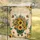 Yellow Sunflower Rose Butterfly Antique Parchment 'Forever In Our Hearts' - Home Decor Gift Garden Flag - 5