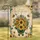 Yellow Sunflower Rose Butterfly Antique Parchment 'Forever In Our Hearts' - Home Decor Gift Garden Flag - 1
