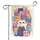 Friendly White Cat with Smiling Curious Plump Feline Crowd - Cat Lover Everyday Home Decor Gift Garden Flag - 3