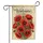 Blooming Red Poppy Flowers Honeybees Welcome Script - Housewarming Gift Garden Flag - 3