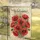 Blooming Red Poppy Flowers Honeybees Welcome Script - Housewarming Gift Garden Flag - 5