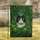 Black White Cat Emerald Shamrocks Clover St. Patrick's Day Gift for Cat Lover Garden Flag - 1
