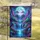 Neon Glowing Waterfall Fantasy Landscape Moon River Crystal Cliffs - Home Decor Gift Garden Flag - 5