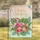 Pink Flamingo Tropical Leaves Happy Birthday Balloons - Birthday Celebration Gift Garden Flag - 1