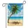 Leaning Palm Tree Golden Sand Beach Ocean - Home Decor Gift for Beach Lover Garden Flag - 3