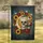 Skull Golden Moon Wildflower Daisy Peony Garland Night Sky - Home Decor Gift Garden Flag - 1