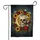 Skull Golden Moon Wildflower Daisy Peony Garland Night Sky - Home Decor Gift Garden Flag - 3