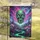 Glow Skull Alien Landscape Cosmic Nebula - Fantasy Home Decor Gift Garden Flag - 5