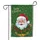 Cheerful Santa Holly Jingle Bells Snowflakes - Christmas Winter Gift Garden Flag - 3